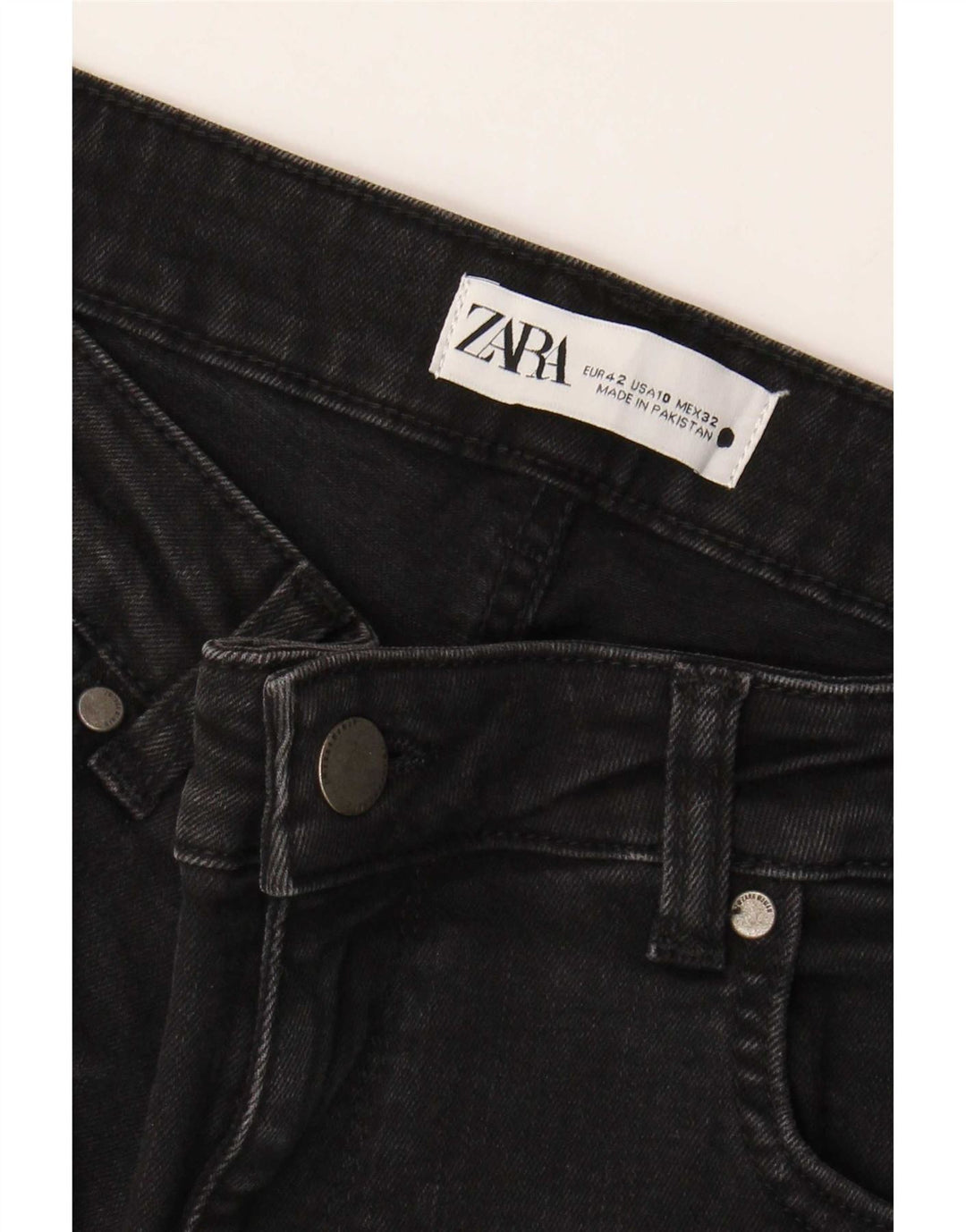 Zara Womens Skinny Jeans EU 42 Large W32 L30 Black