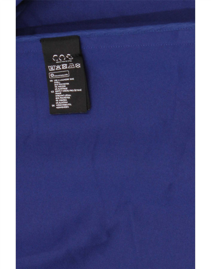 Cos Womens Wrap Dress EU 38 Medium Blue Polyester