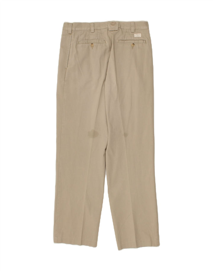 TIMBERLAND Mens Straight Chino Trousers W33 L33 Beige Vintage Timberland and Second-Hand Timberland from Messina Hembry 