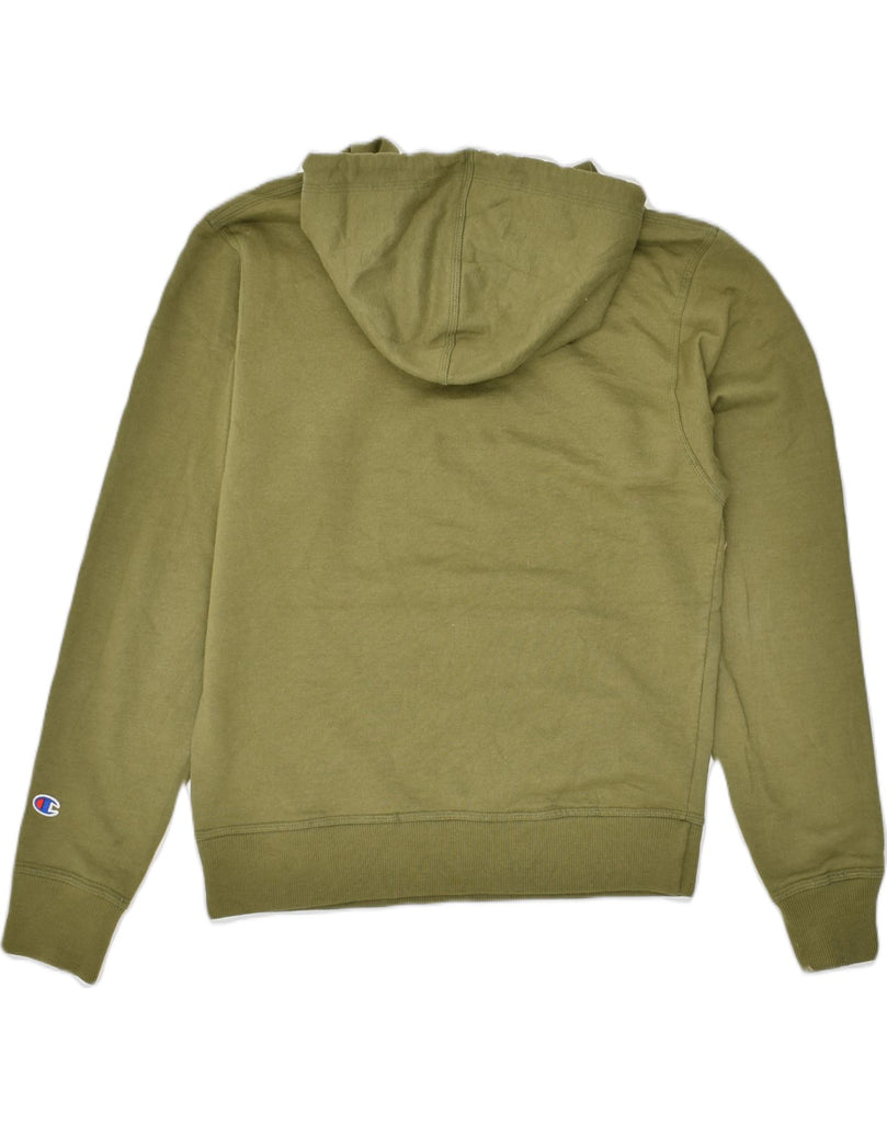 CHAMPION Mens Hoodie Jumper Small Khaki Cotton | Vintage Champion | Thrift | Second-Hand Champion | Used Clothing | Messina Hembry 