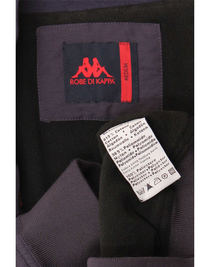 Kappa Mens Bomber Jacket UK 38 Medium Navy Blue Cotton