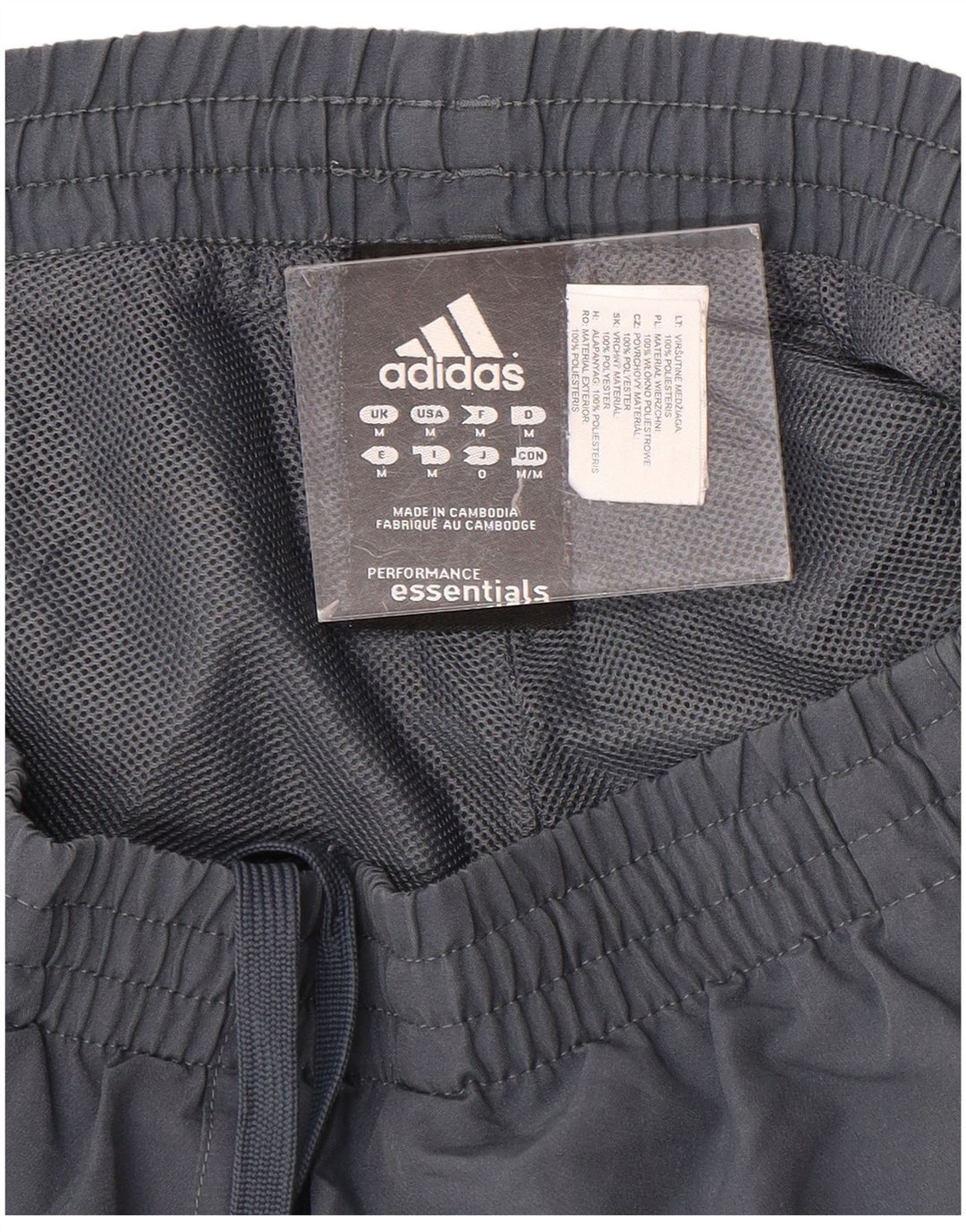 Adidas Mens Climalite Sport Shorts Medium  Grey Polyester