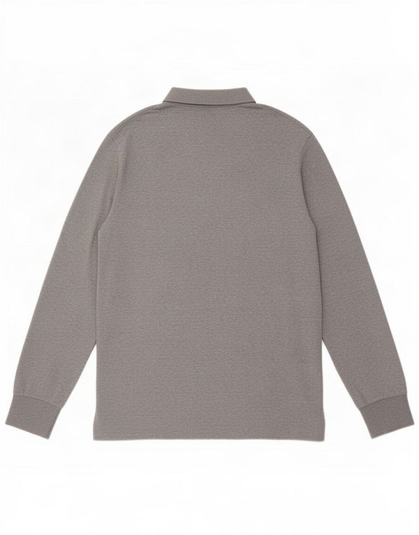 Polo Ralph Lauren Mens Long Sleeve Polo Shirt Medium Grey Flecked