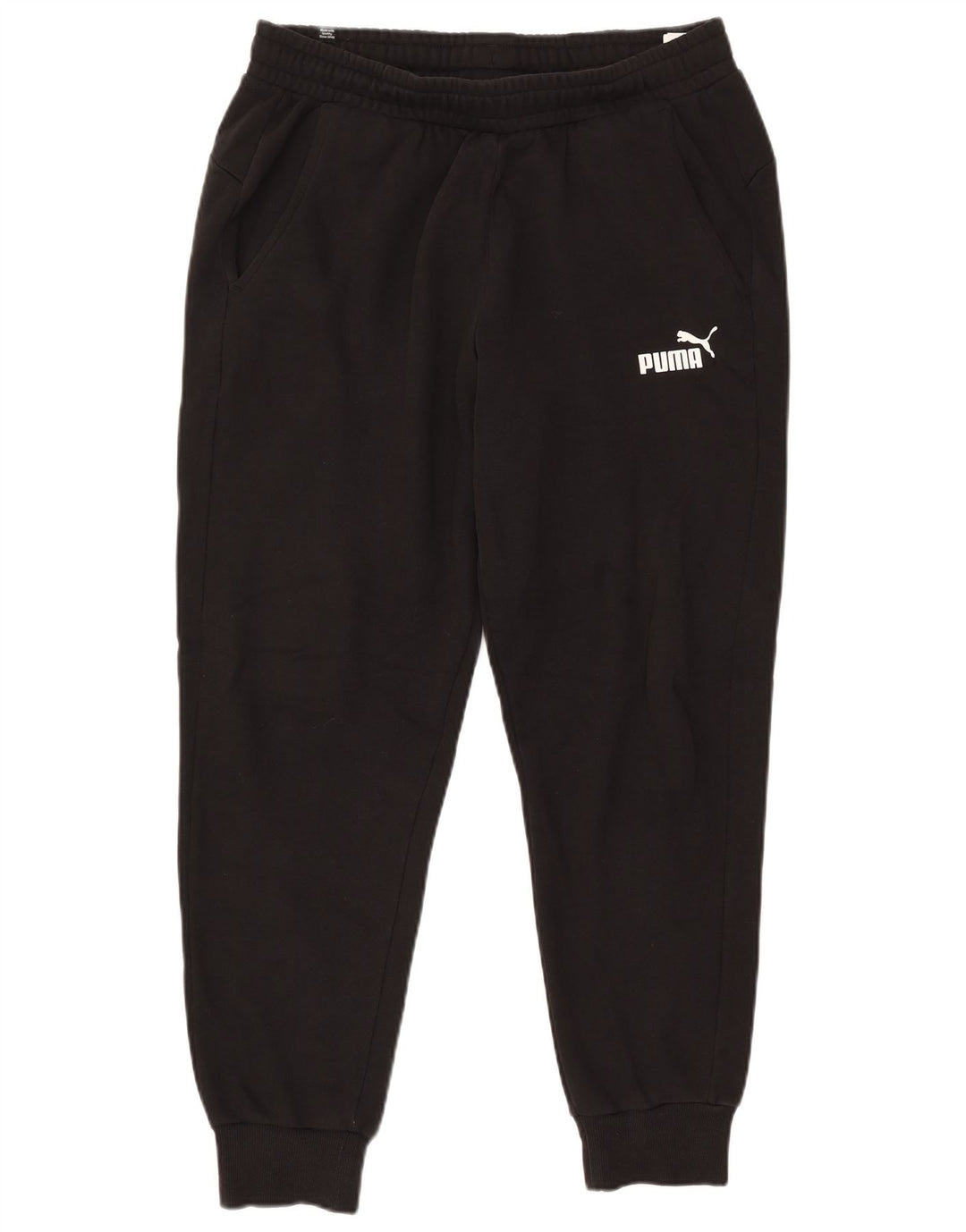 PUMA Mens Tracksuit Trousers Joggers Large  Black Cotton
