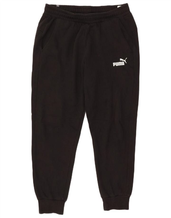 PUMA Mens Tracksuit Trousers Joggers Large  Black Cotton