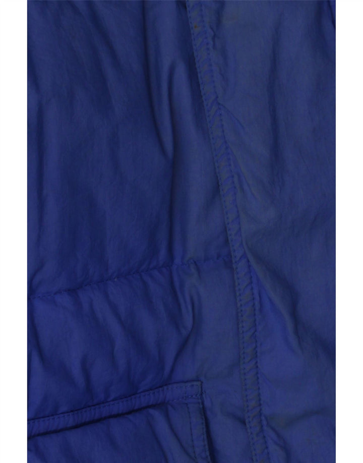 Vintage Mens Oversized Padded Jacket UK 36 Small Blue Colourblock Nylon