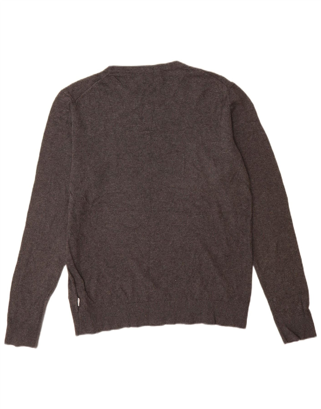 Jack & Jones Mens Crew Neck Jumper Sweater Medium Grey Cotton