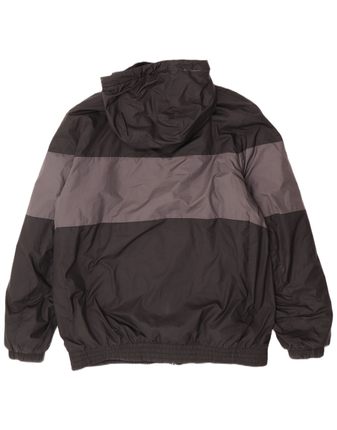 Nike Mens Hooded Windbreaker Jacket UK 40 Large Black Colourblock Polyester