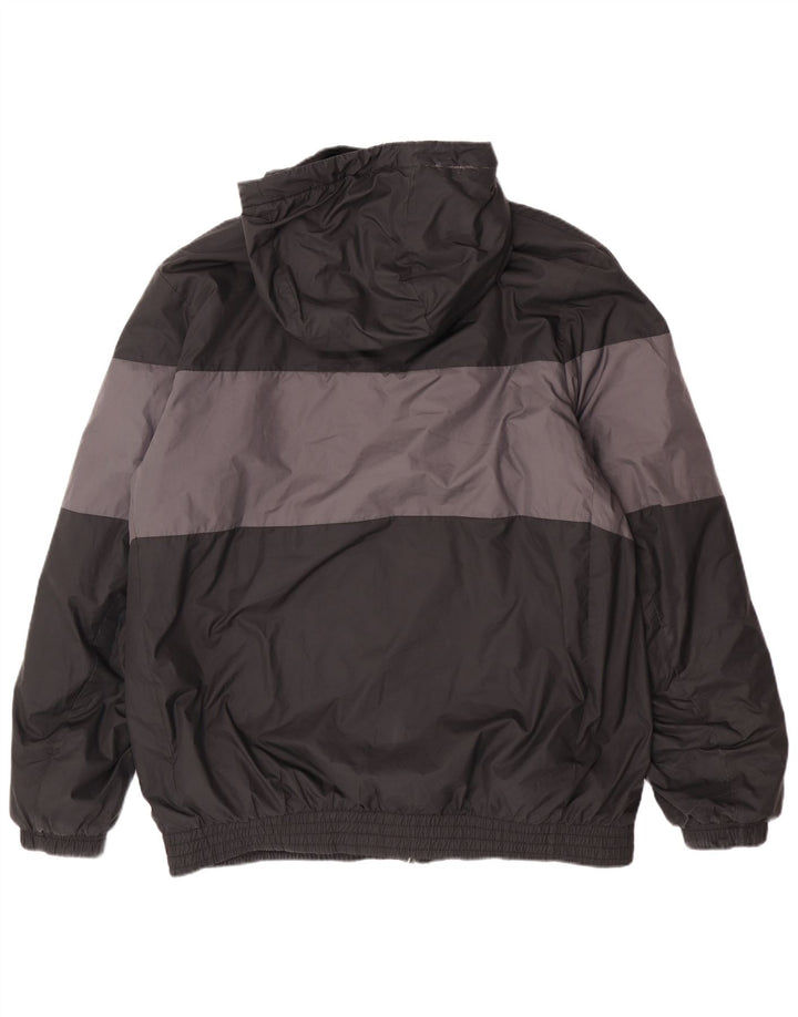 Nike Mens Hooded Windbreaker Jacket UK 40 Large Black Colourblock Polyester