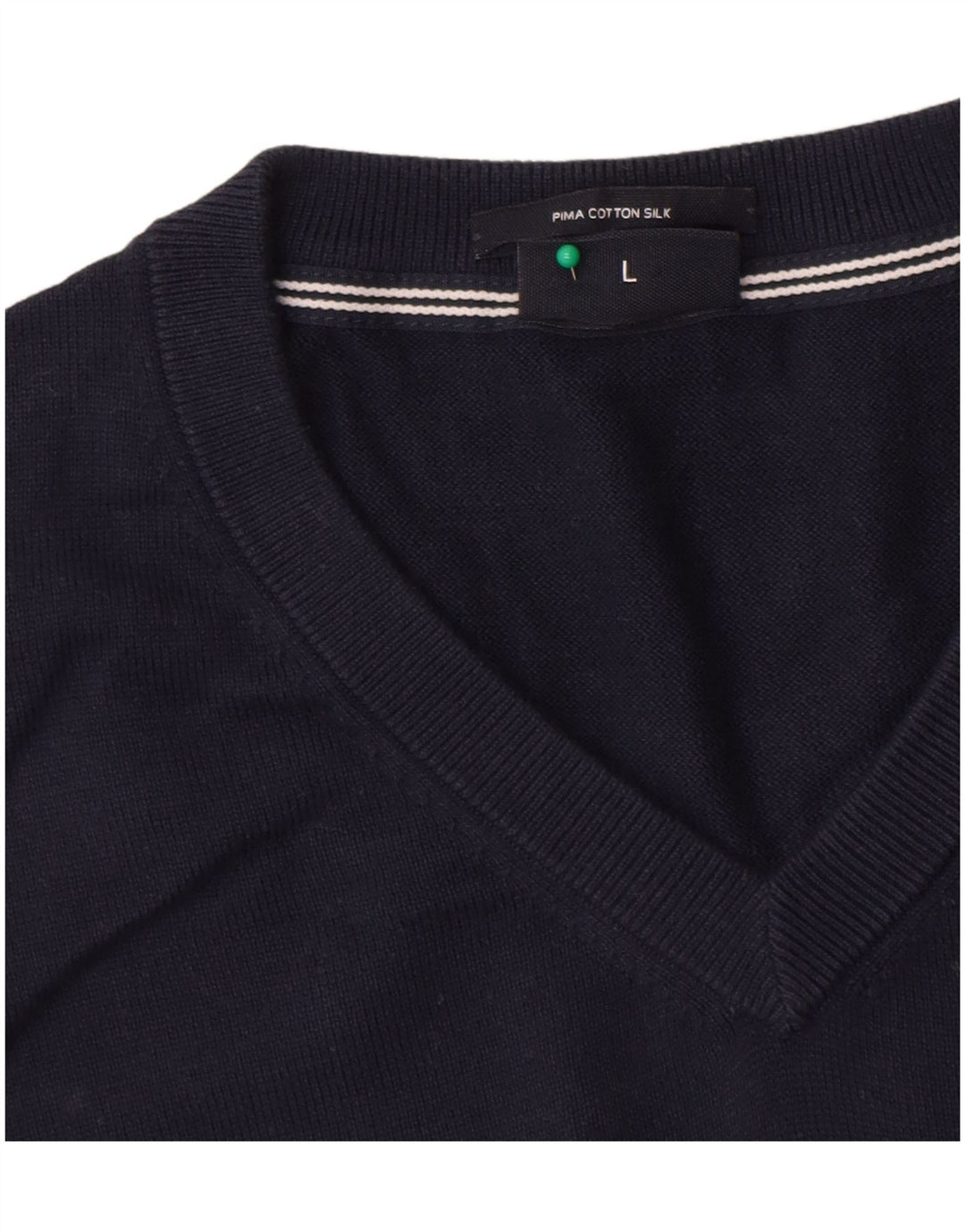 Joop Mens V-Neck Jumper Sweater Large Navy Blue Cotton