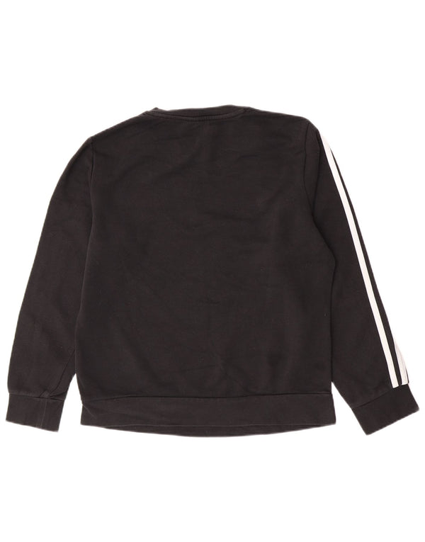 Adidas Womens Sweatshirt Jumper UK 16/18 Large Black Cotton