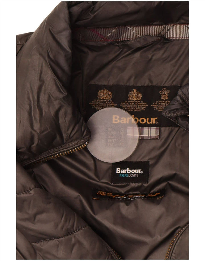 Barbour Womens Padded Jacket UK 12 Medium Grey Polyamide
