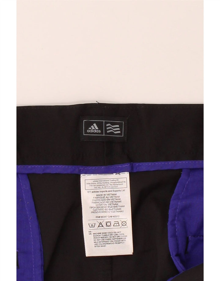 ADIDAS Mens Straight Chino Trousers W38 L30 Black Polyester Vintage Adidas and Second-Hand Adidas from Messina Hembry 