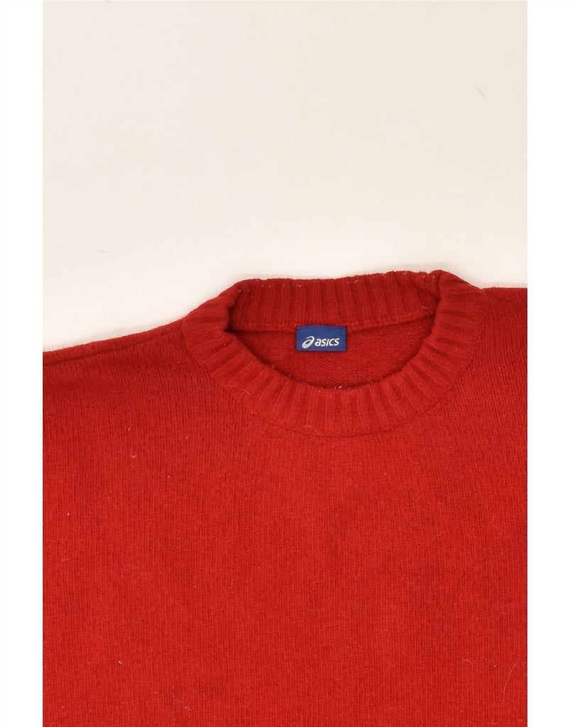 ASICS Mens Crew Neck Jumper Sweater XL Red | Vintage Asics | Thrift | Second-Hand Asics | Used Clothing | Messina Hembry 