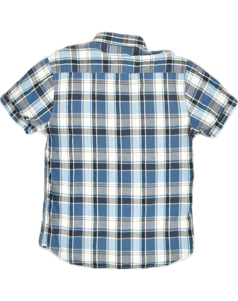 JACK & JONES Mens Short Sleeve Shirt XL Blue Check Cotton | Vintage Jack & Jones | Thrift | Second-Hand Jack & Jones | Used Clothing | Messina Hembry 