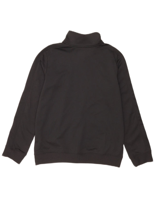 Under Armour Boys Tracksuit Top Jacket 11-12 Years Large Black Polyester