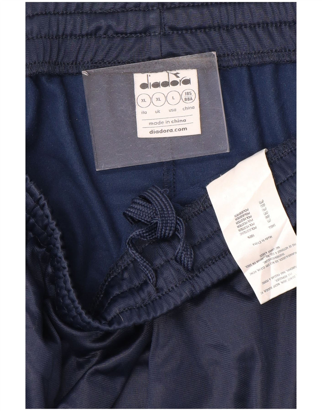 DIADORA Mens Tracksuit Trousers Joggers XL Navy Blue Polyester