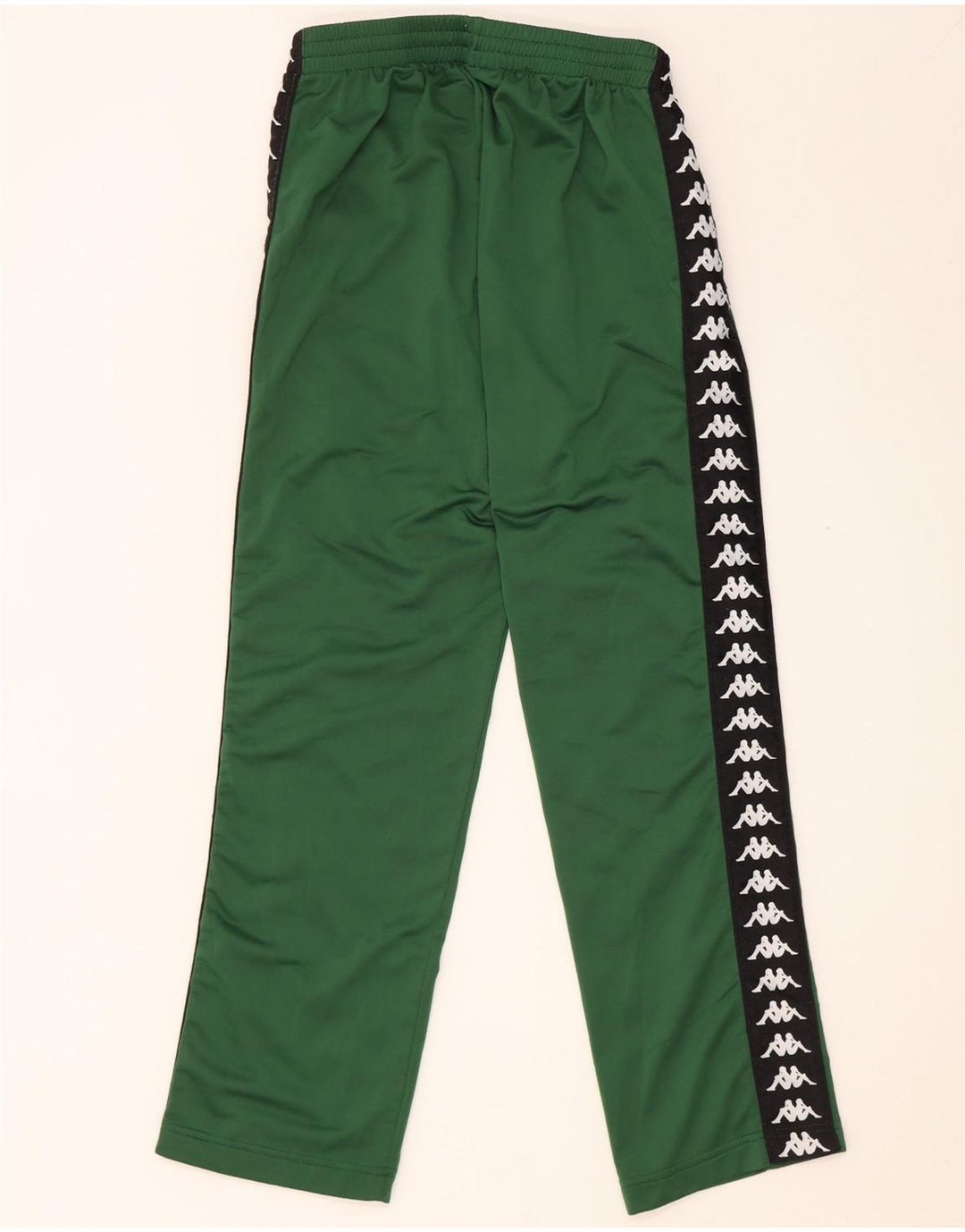 Kappa Mens Graphic Tracksuit Trousers Medium Green Colourblock Polyester