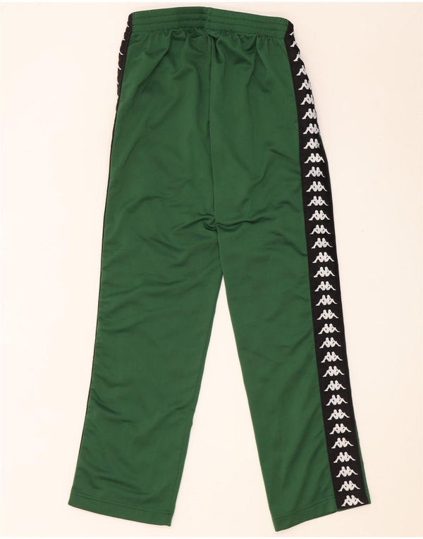 Kappa Mens Graphic Tracksuit Trousers Medium Green Colourblock Polyester