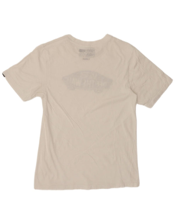 Vans Boys Graphic T-Shirt Top 12-13 Years Large White Cotton