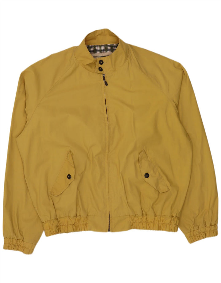 Vintage Mens Bomber Jacket UK 42 XL Yellow Polyester