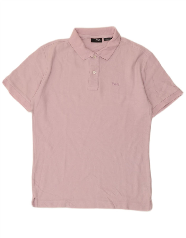 Fila Mens Polo Shirt Small Purple Cotton