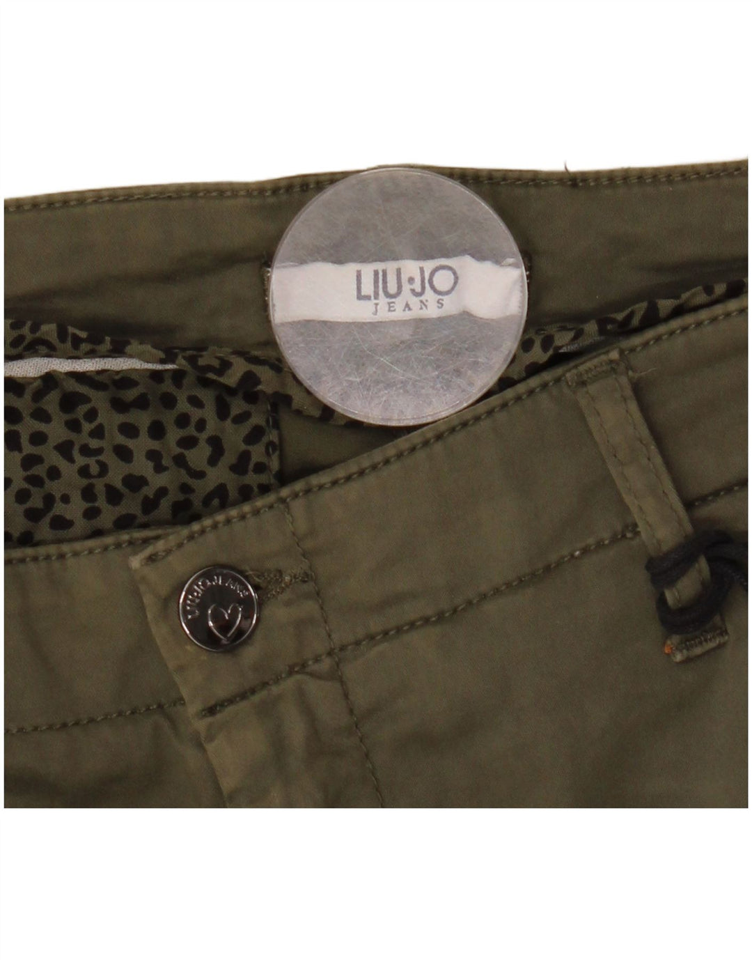 LIU JO Womens Skinny Cargo Trousers W32 L29 Khaki