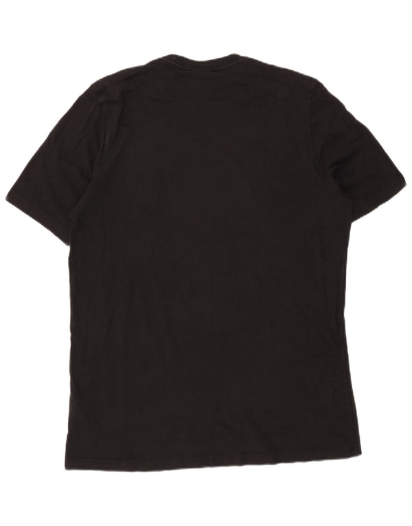 Adidas Mens T-Shirt Top Large Black Cotton
