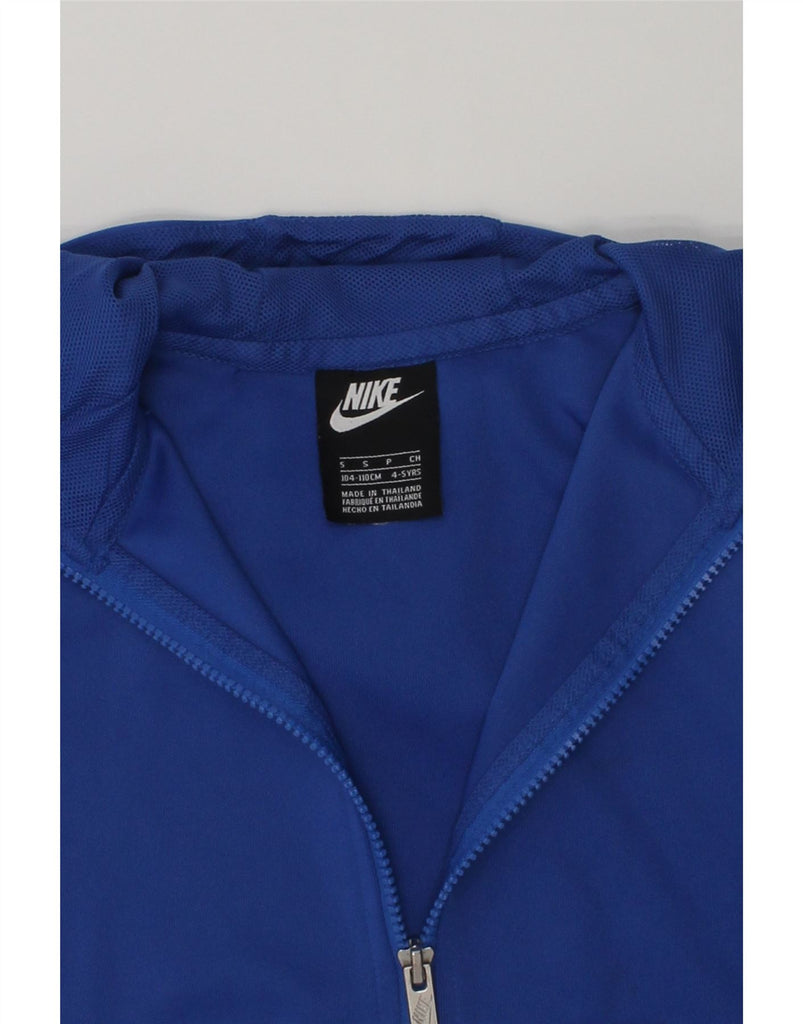 NIKE Boys Zip Hoodie Sweater 4-5 Years Blue Polyester | Vintage Nike | Thrift | Second-Hand Nike | Used Clothing | Messina Hembry 