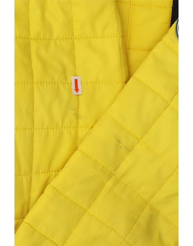 SUPERDRY Womens Hooded Padded Jacket UK 12 Medium Yellow Polyester Vintage Superdry and Second-Hand Superdry from Messina Hembry 
