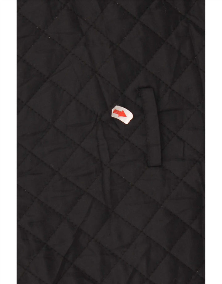 Hobbs Womens Quilted Windbreaker Coat UK 10 Small Black Nylon