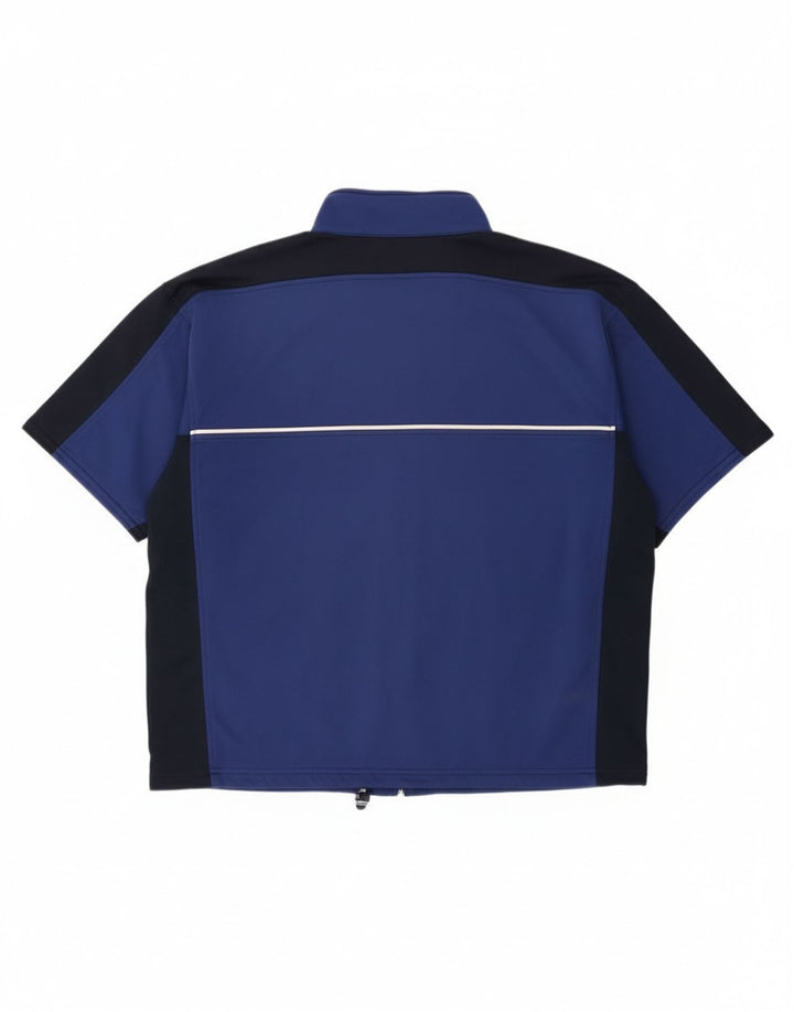 Reebok Mens Loose Fit Tracksuit Top Jacket Medium Blue Colourblock