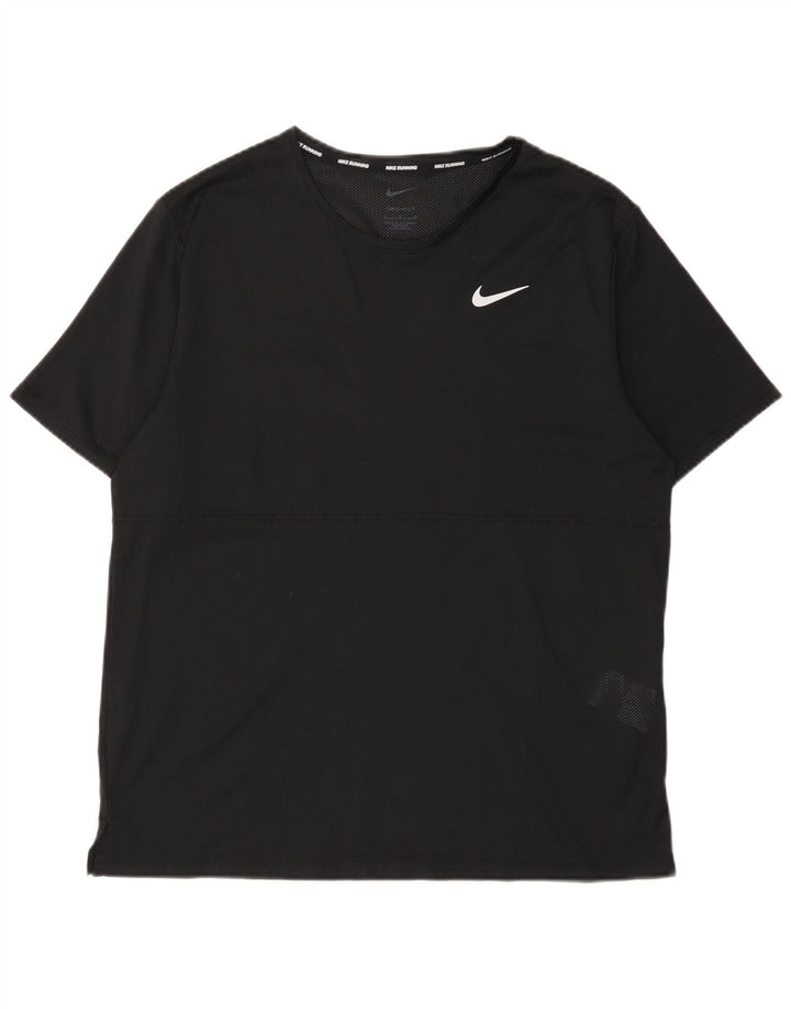 Nike Mens Dri Fit T-Shirt Top Large Black Polyester