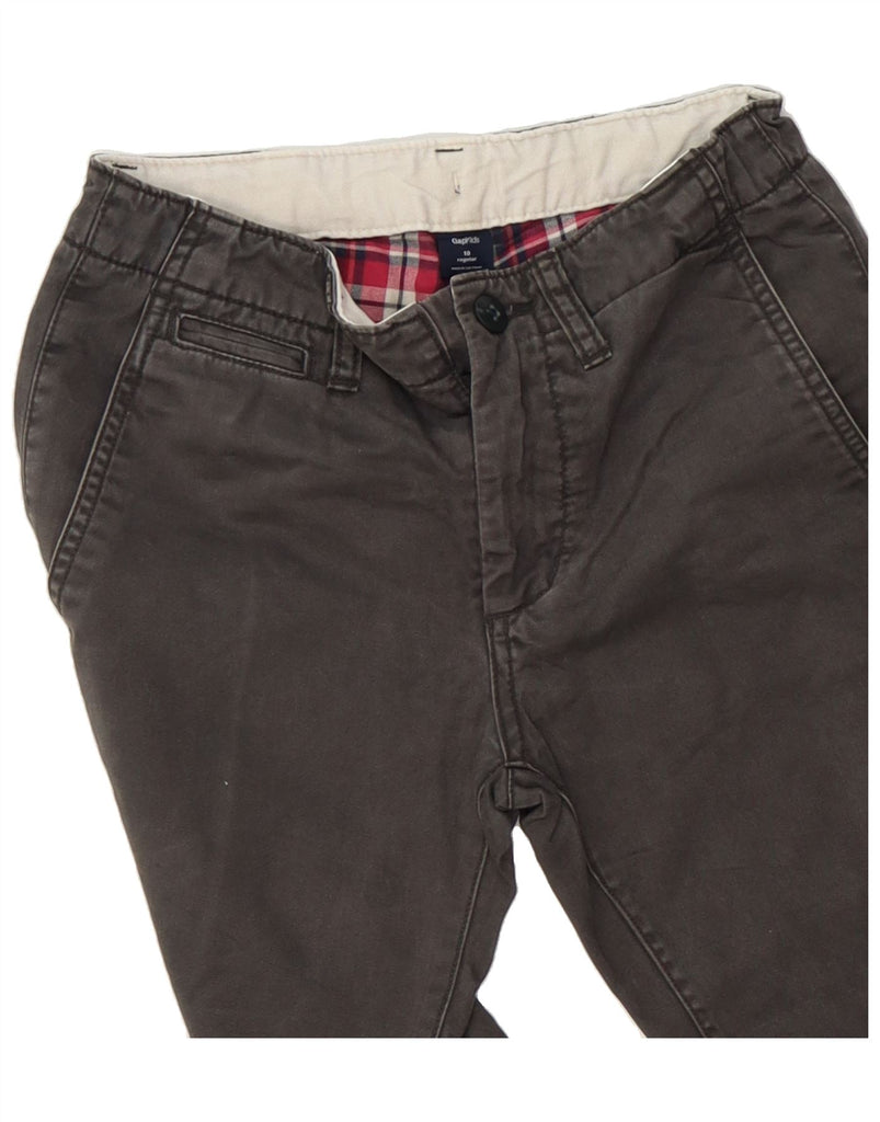 GAP Boys Straight Chino Trousers 9-10 Years W26 L22 Grey Cotton Vintage Gap and Second-Hand Gap from Messina Hembry 