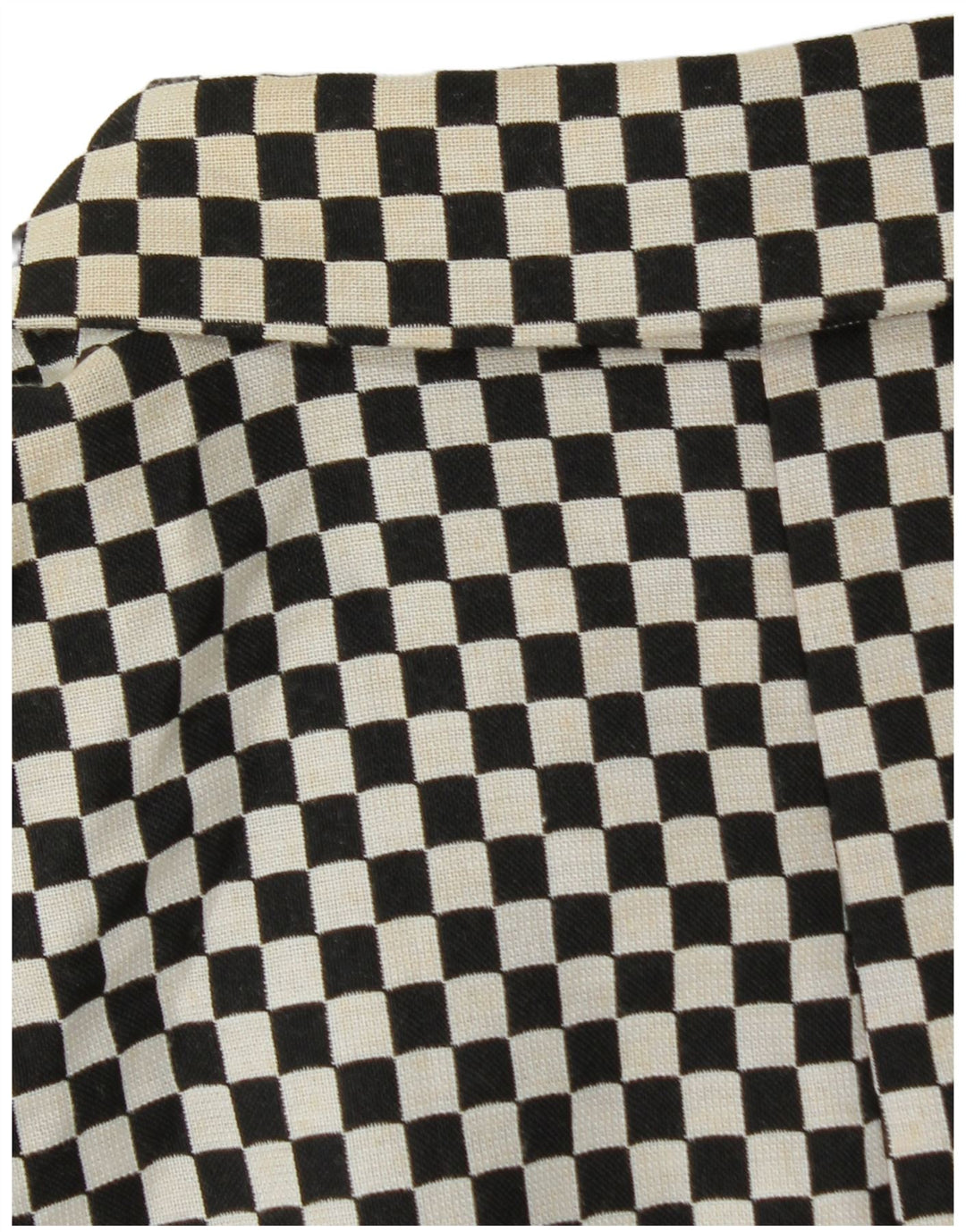 Zara Womens Crop Double Breasted Blazer Jacket UK 6 XS Black Geometric