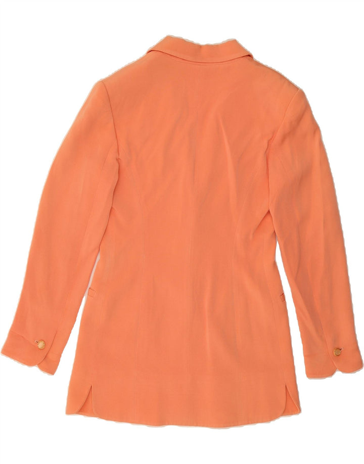 BYBLOS Womens 2 Button Blazer Jacket IT 40 Small Orange Acetate Vintage Byblos and Second-Hand Byblos from Messina Hembry 