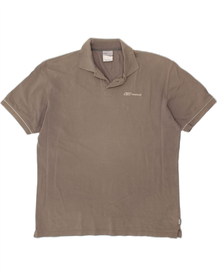 REEBOK Mens Polo Shirt 2XL Grey Cotton Vintage Reebok and Second-Hand Reebok from Messina Hembry 