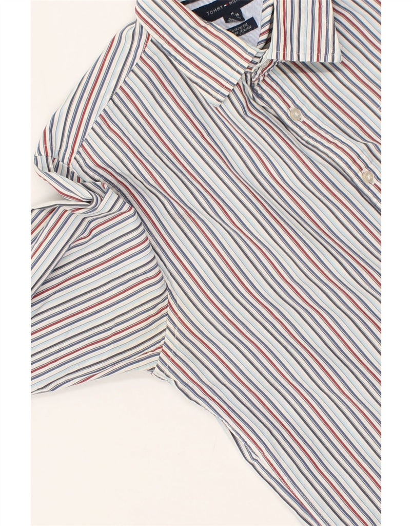 TOMMY HILFIGER Mens Custom Fit Shirt Size 15 1/2 16  Medium Blue Pinstripe | Vintage Tommy Hilfiger | Thrift | Second-Hand Tommy Hilfiger | Used Clothing | Messina Hembry 