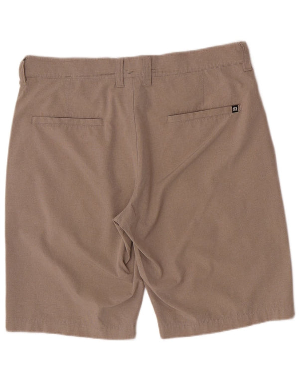 Travis Mathew Mens Regular Fit Chino Shorts W32 Medium Beige Polyester
