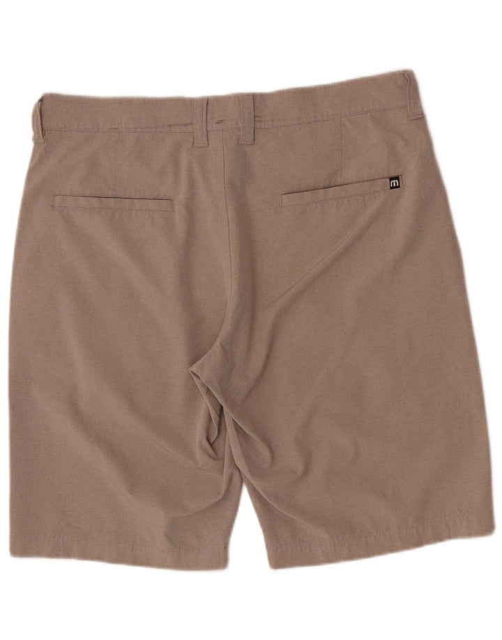 Travis Mathew Mens Regular Fit Chino Shorts W32 Medium Beige Polyester