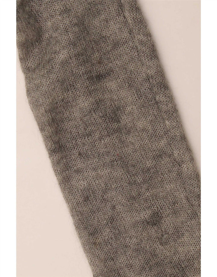 Vintage Womens Cardigan Sweater UK 16 Large Grey Flecked Elastane