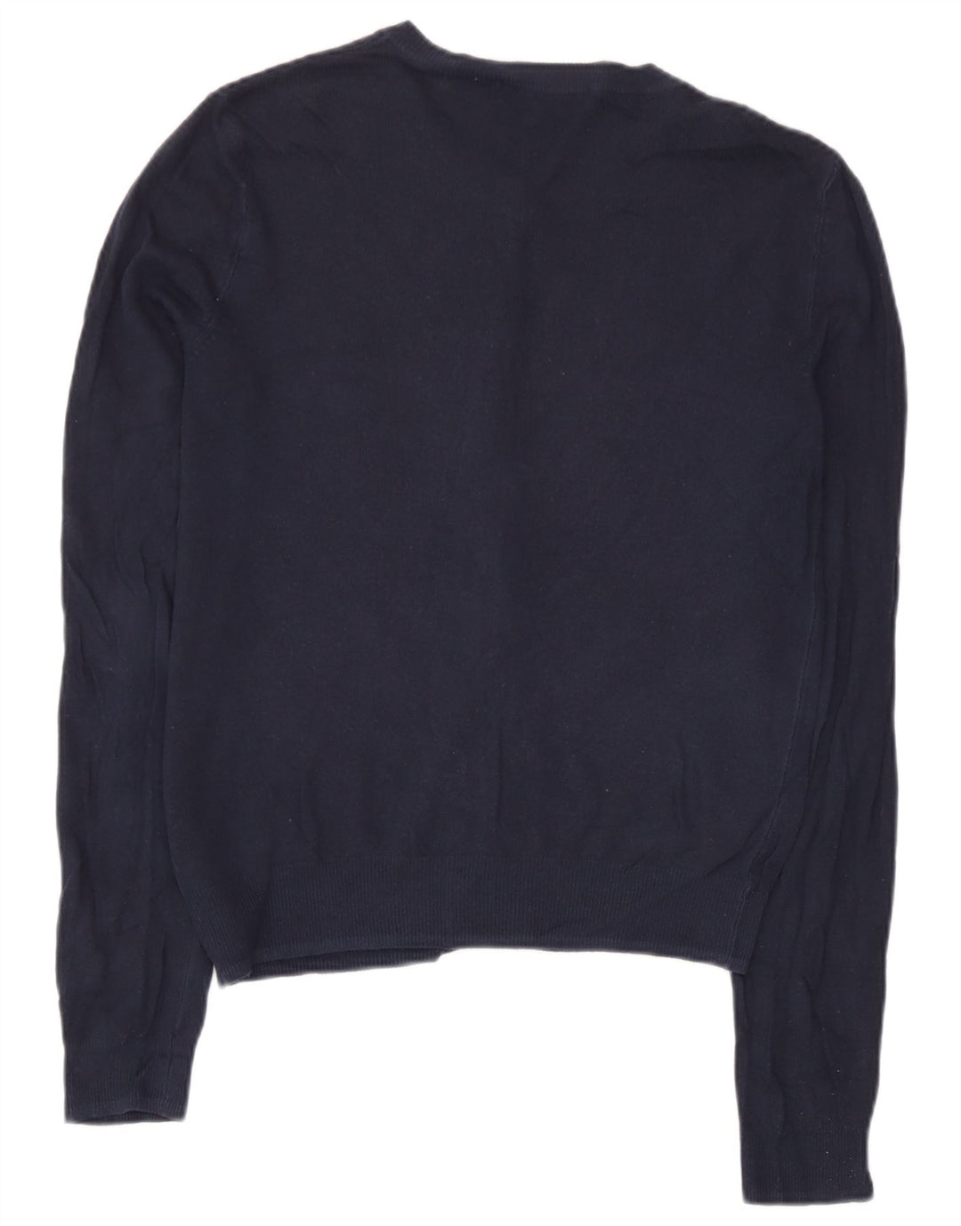 Marks & Spencer Womens Cardigan Sweater UK 10 Small Navy Blue Viscose