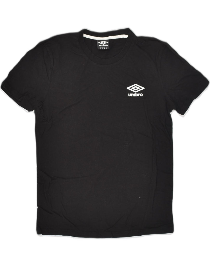 UMBRO Mens T-Shirt Top Small Black Cotton | Vintage Umbro | Thrift | Second-Hand Umbro | Used Clothing | Messina Hembry 