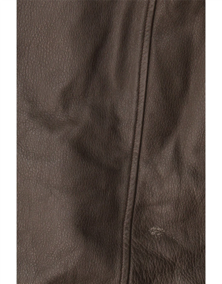 Martin Eden Mens Leather Jacket IT 50 Large Brown Leather