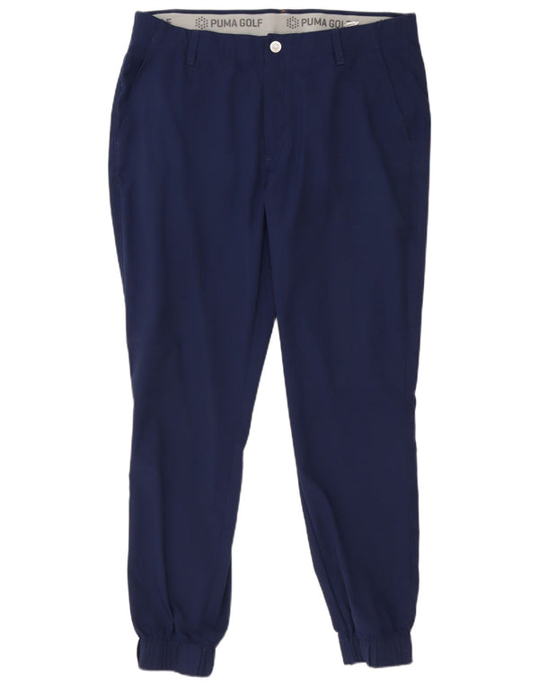 Puma Mens Golf Joggers Chino Trousers W36 L30 Navy Blue Polyester