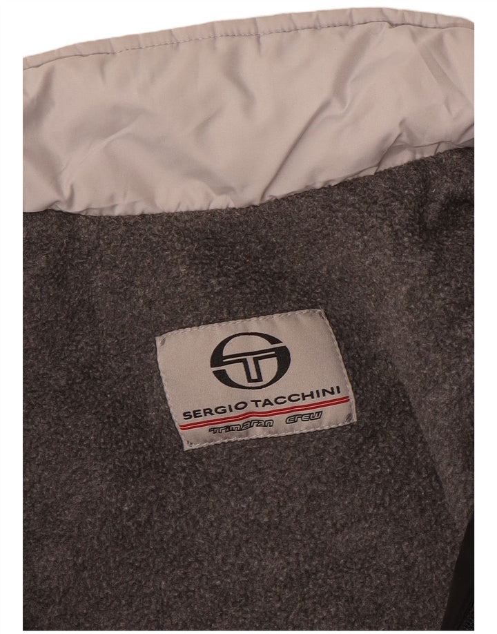 Sergio Tacchini Mens Windbreaker Jacket UK 36 Small Black Colourblock