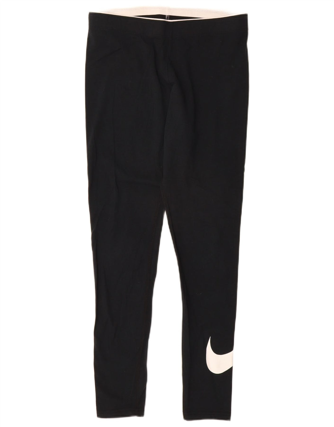 Nike Womens Graphic Leggings UK 12 Medium  Black Cotton