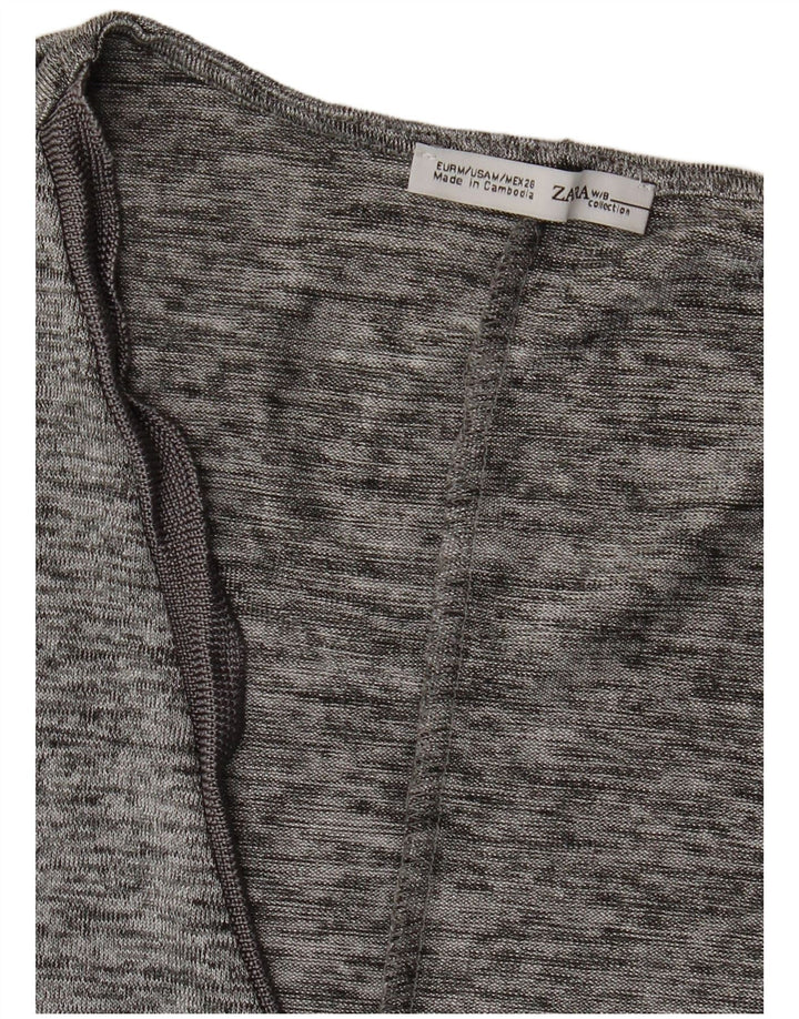 Zara Womens Vest Top UK 12 Medium Grey Flecked