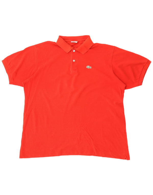 Lacoste Mens Polo Shirt Size 7 2XL Red Cotton