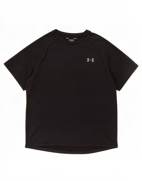 Under Armour Mens Heat Gear T-Shirt Top Large Black Polyester